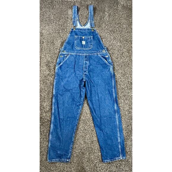 Vintage Pointer Brand Bib Overalls Made in USA W36 L-S Dark Blue Denim 14916 - Picture 1 of 15
